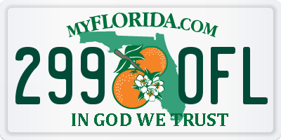 FL license plate 2990FL