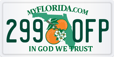 FL license plate 2990FP
