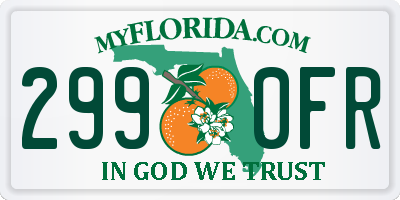 FL license plate 2990FR
