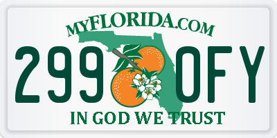 FL license plate 2990FY