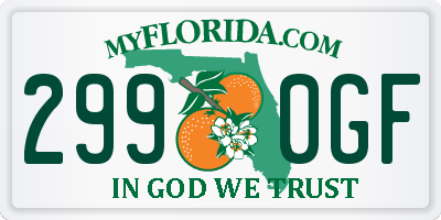 FL license plate 2990GF