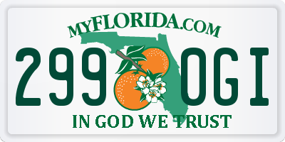 FL license plate 2990GI