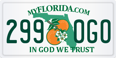 FL license plate 2990GO