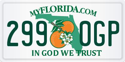 FL license plate 2990GP