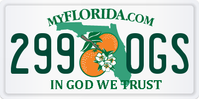 FL license plate 2990GS