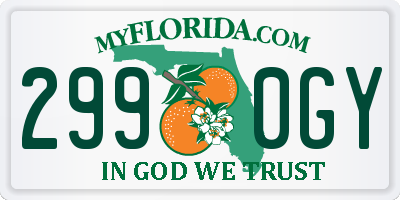 FL license plate 2990GY