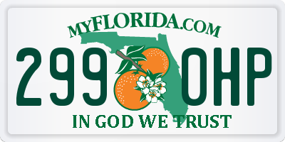 FL license plate 2990HP