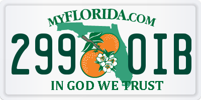 FL license plate 2990IB