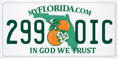 FL license plate 2990IC