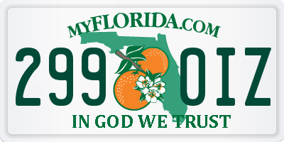 FL license plate 2990IZ