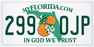 FL license plate 2990JP