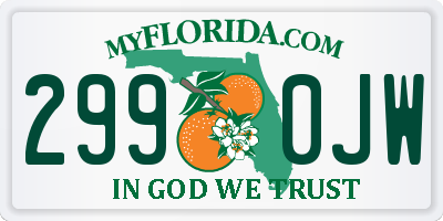 FL license plate 2990JW