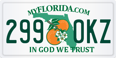 FL license plate 2990KZ