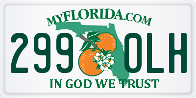 FL license plate 2990LH
