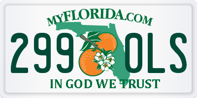 FL license plate 2990LS