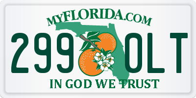 FL license plate 2990LT