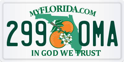 FL license plate 2990MA
