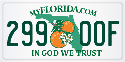 FL license plate 2990OF