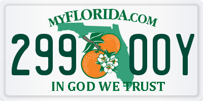 FL license plate 2990OY