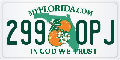 FL license plate 2990PJ