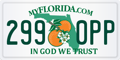 FL license plate 2990PP