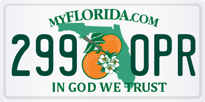 FL license plate 2990PR