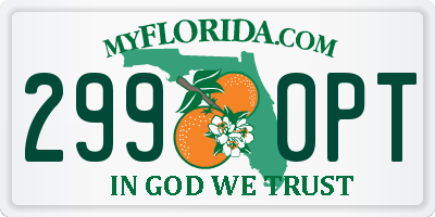 FL license plate 2990PT
