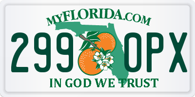 FL license plate 2990PX