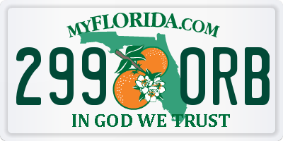 FL license plate 2990RB