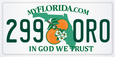 FL license plate 2990RO