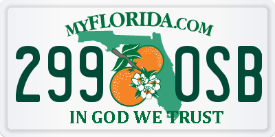 FL license plate 2990SB