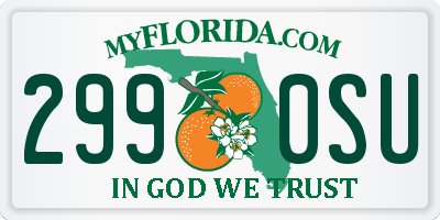 FL license plate 2990SU
