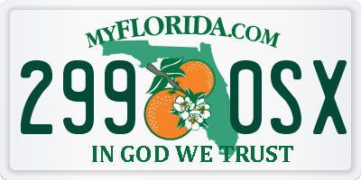 FL license plate 2990SX