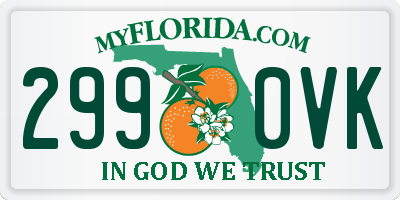 FL license plate 2990VK
