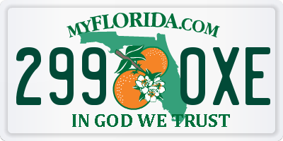 FL license plate 2990XE