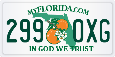 FL license plate 2990XG