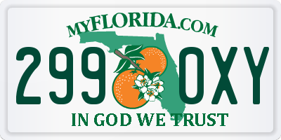 FL license plate 2990XY