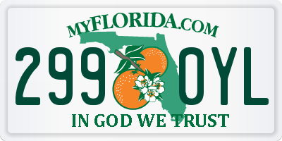 FL license plate 2990YL