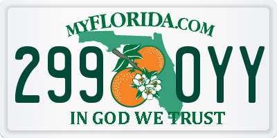 FL license plate 2990YY