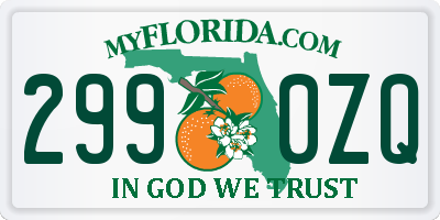 FL license plate 2990ZQ