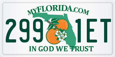 FL license plate 2991ET