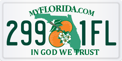 FL license plate 2991FL