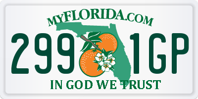 FL license plate 2991GP