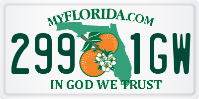 FL license plate 2991GW