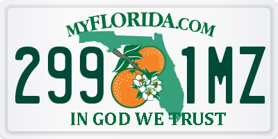 FL license plate 2991MZ