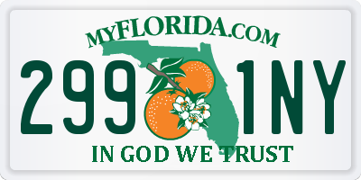 FL license plate 2991NY