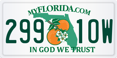 FL license plate 2991OW