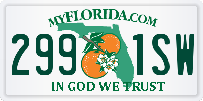 FL license plate 2991SW