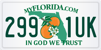 FL license plate 2991UK