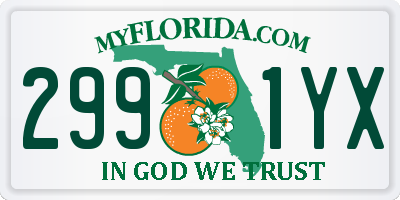 FL license plate 2991YX